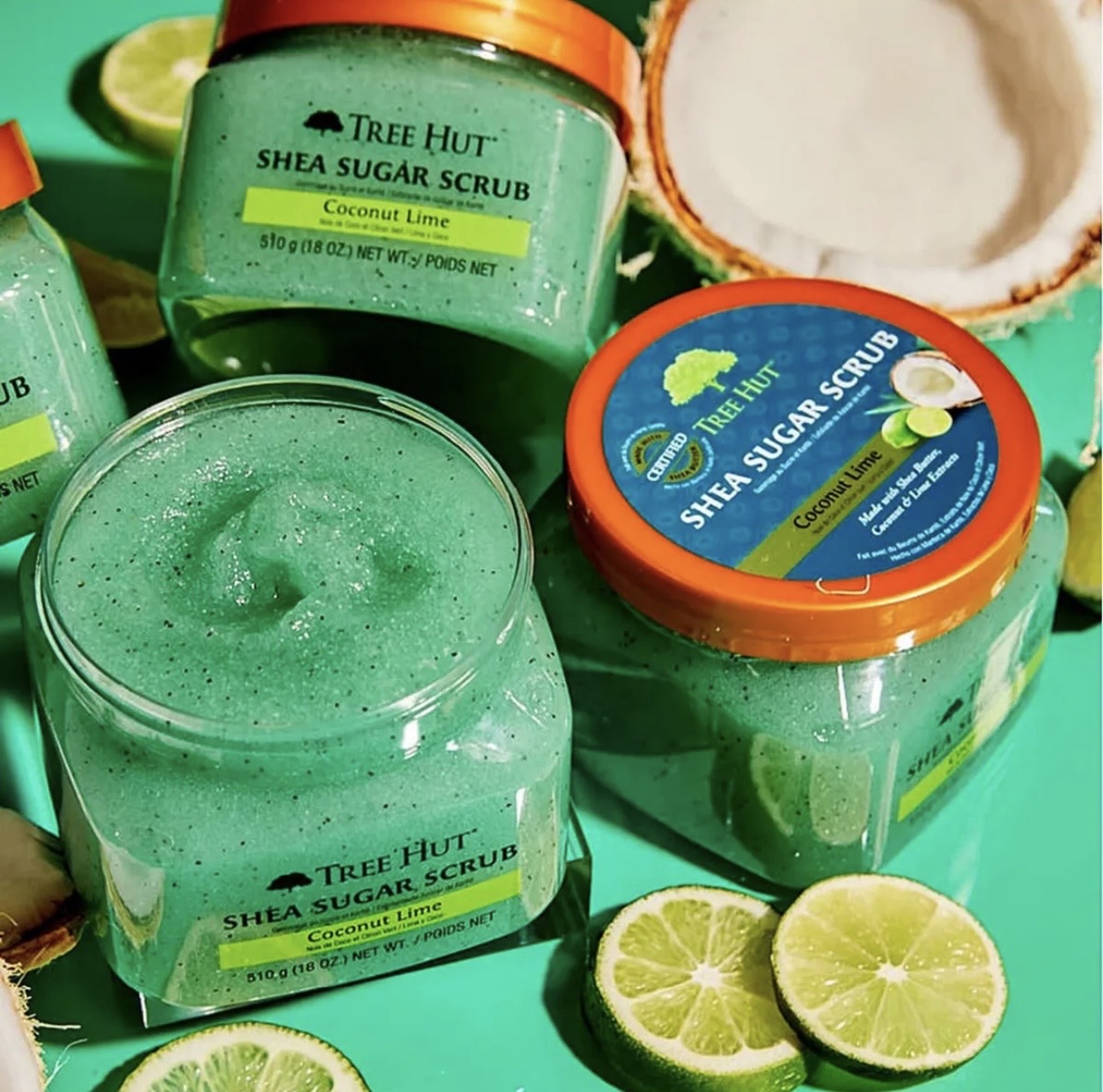 Esfoliante Corporal Shea Sugar Scrub Coconut Lime Tree Hut - 510g