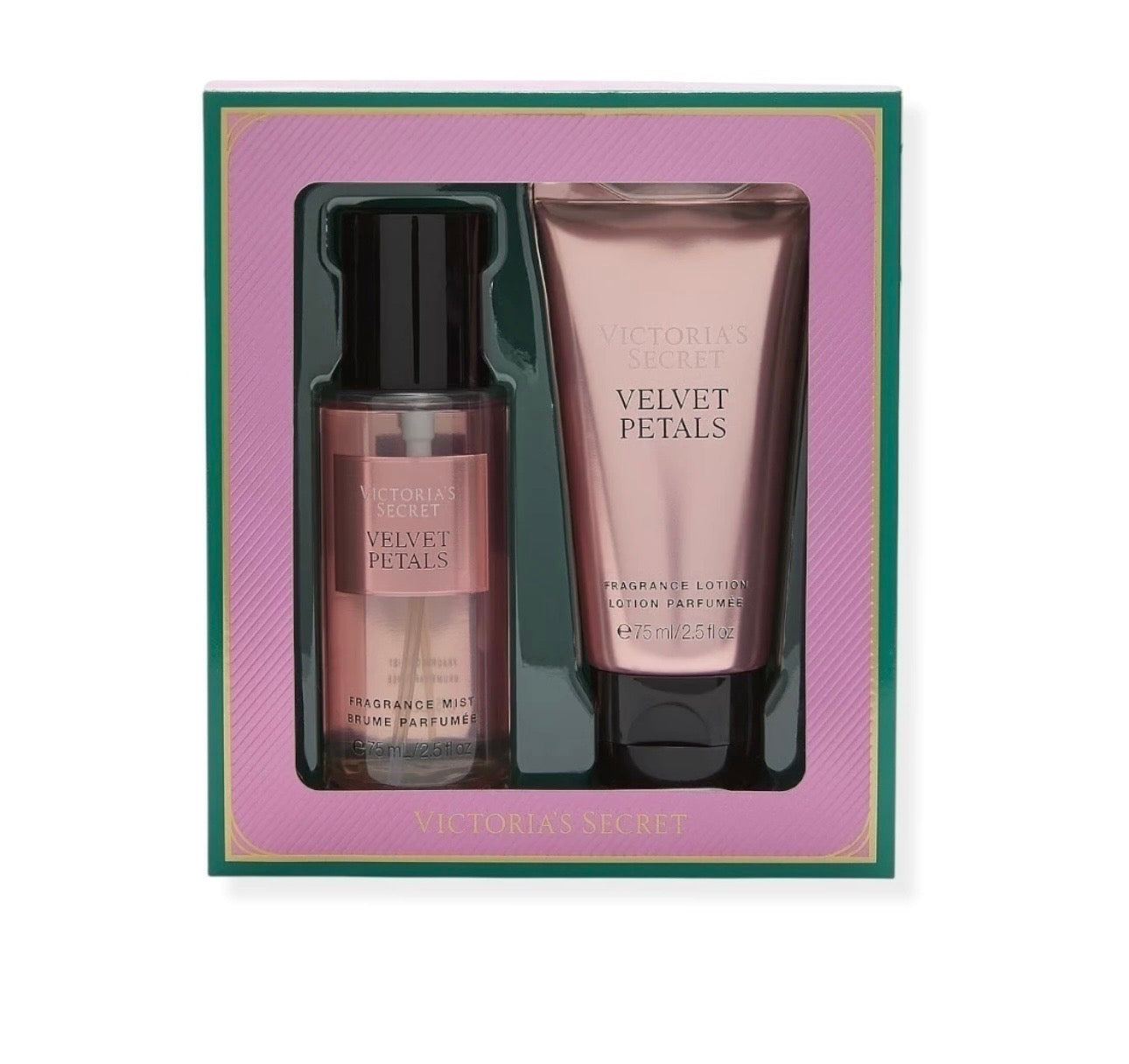 Kit Body Splash e Hidratante Travel Size Velvet Petals - 75m