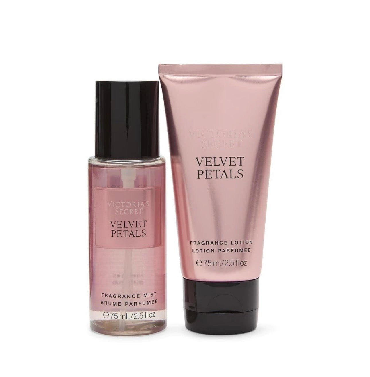 Kit Body Splash e Hidratante Travel Size Velvet Petals - 75m